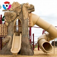 So Cute Attractive Fiberglass Kids dinosaur Slide