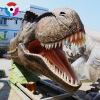 SH-RD1227 Soft Rubber Animatronic Dinosaur T-rex  Head