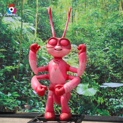 Colorful Large Animatronic Simulation Cartoon Insect Model